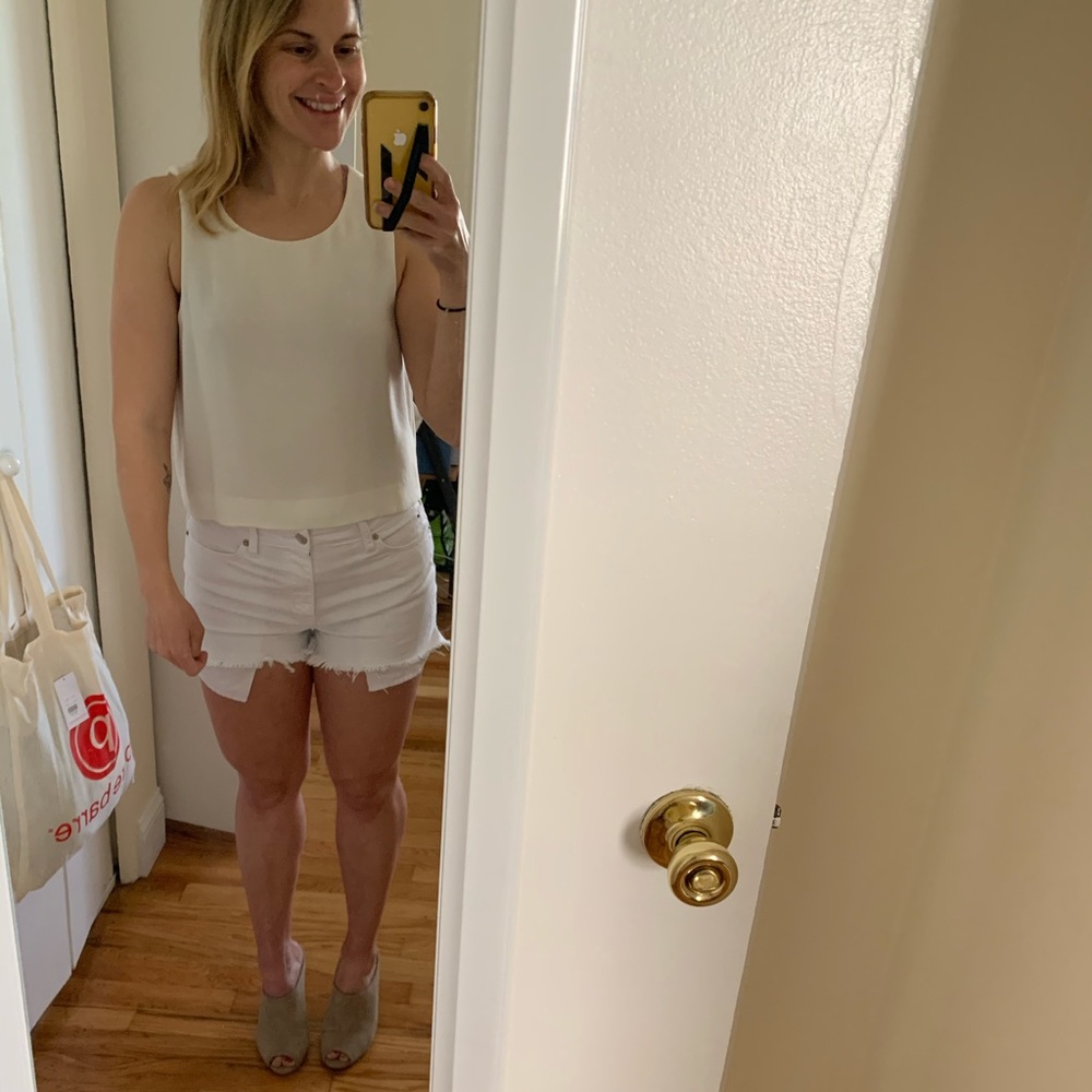 Club Monaco white crop top